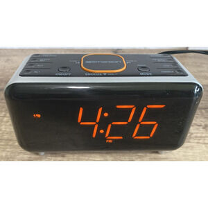 Emerson Smartset Alarm Clock Radio with Bluetooth Speaker, USB Charging